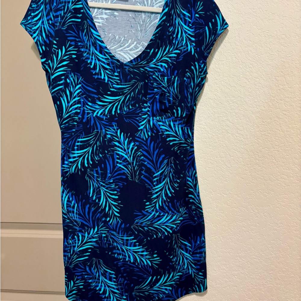Versona Blue and Green Patterned Top